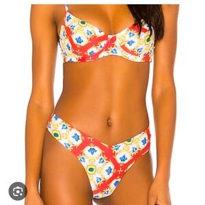 Onia x We Wore What baroque bossa nova bikini